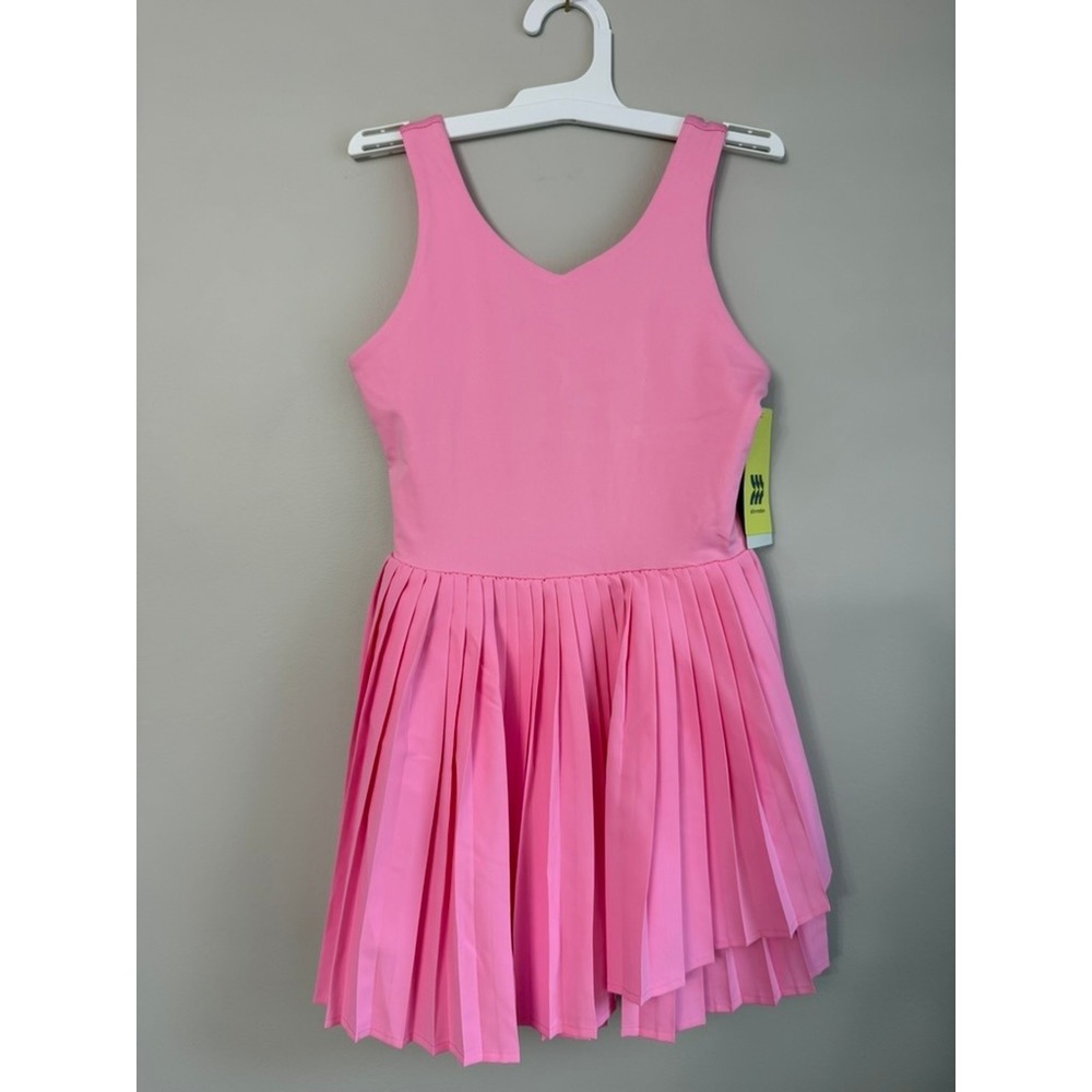 All in Motion Active Dress Girls M 8 Pink Pleated Cutout Back NWT